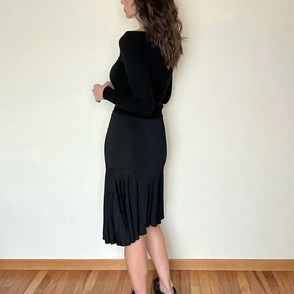 Vintage ALAÏA Fitted Stretch Tulip Flare Designer Skirt - Picture 4 of 16